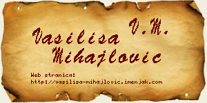 Vasilisa Mihajlović vizit kartica